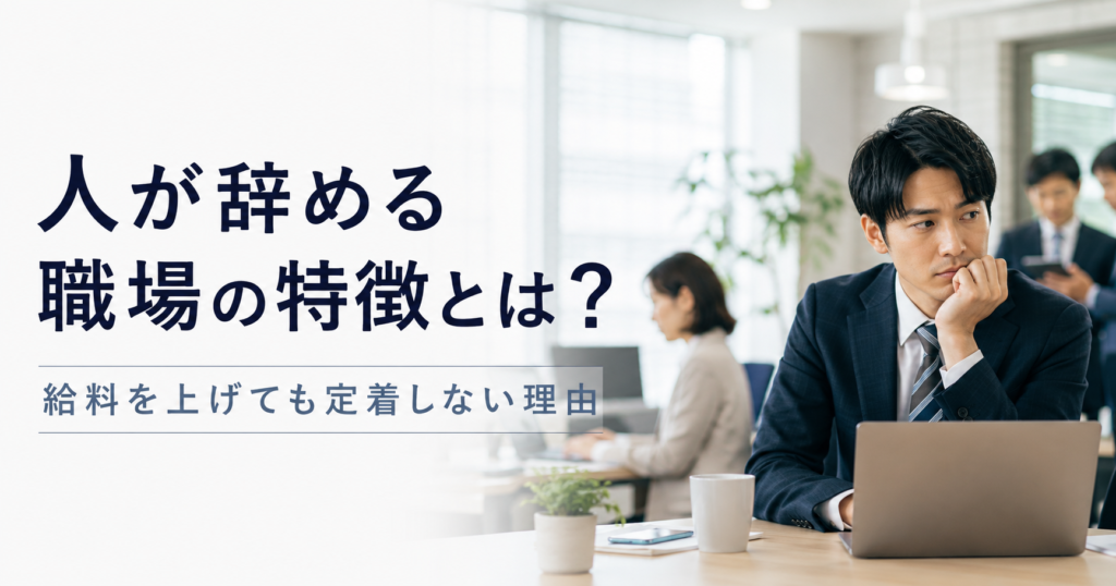 人が辞める職場の特徴を解説するアイキャッチ画像