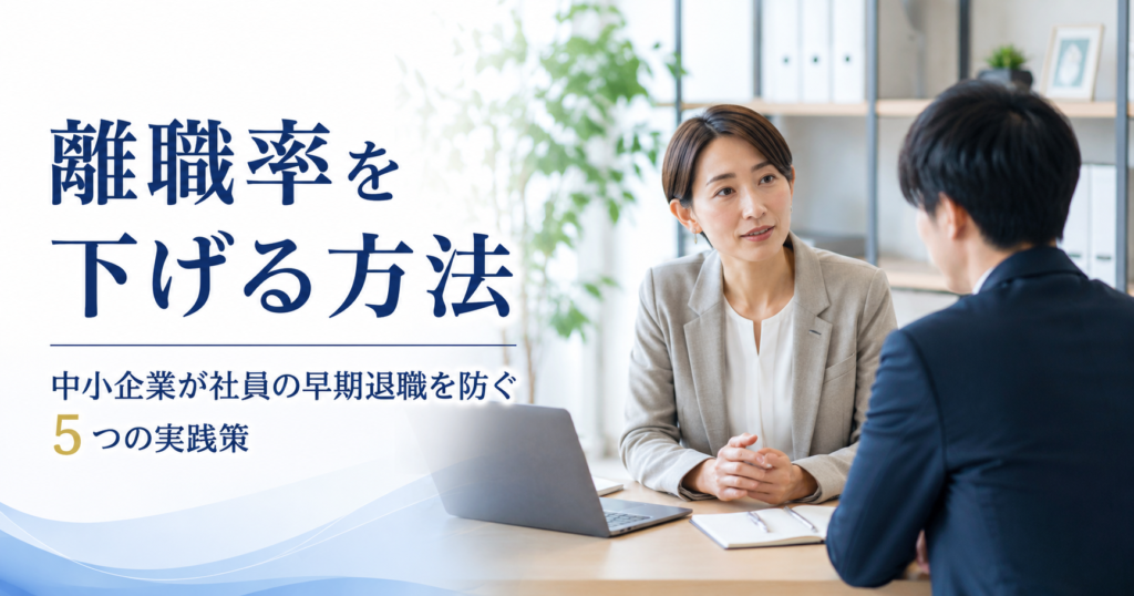 離職率を下げる方法 中小企業が社員の早期退職を防ぐ5つの実践策