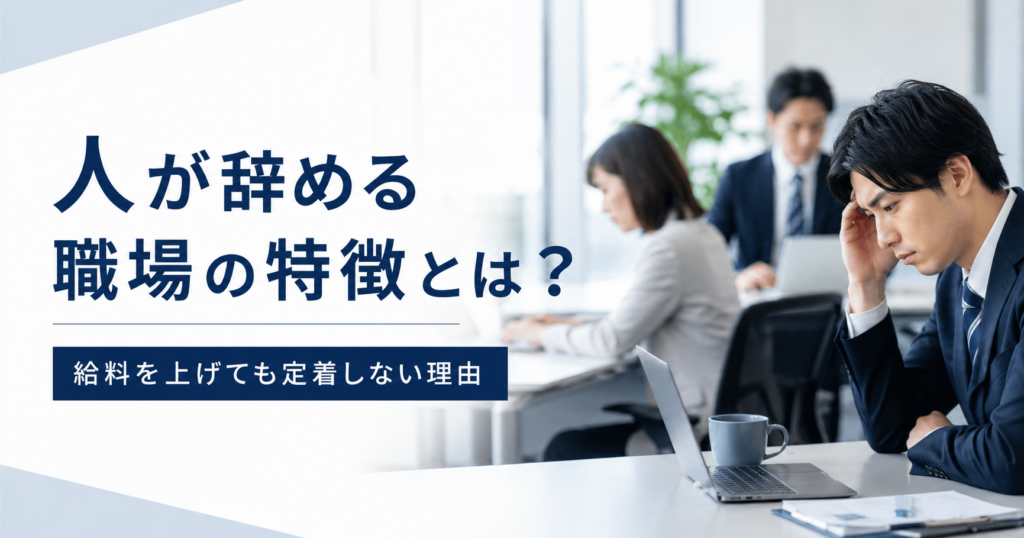 人が辞める職場の特徴を解説するアイキャッチ画像