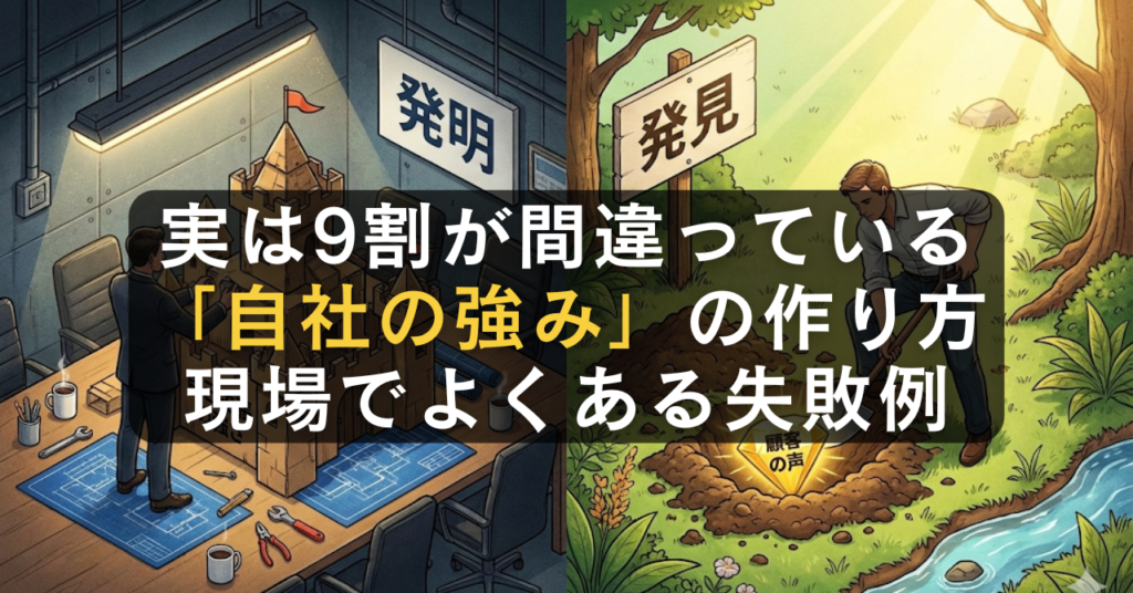 実は9割が間違っている「自社の強み」の作り方｜現場でよくある失敗例