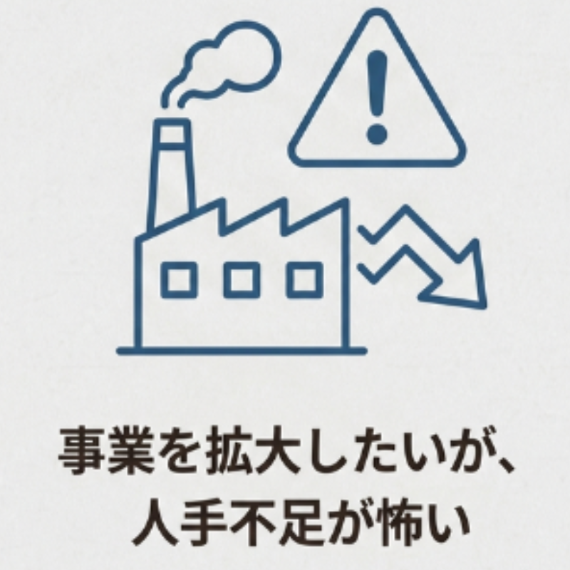 事業を拡大したいが、人手不足が怖い