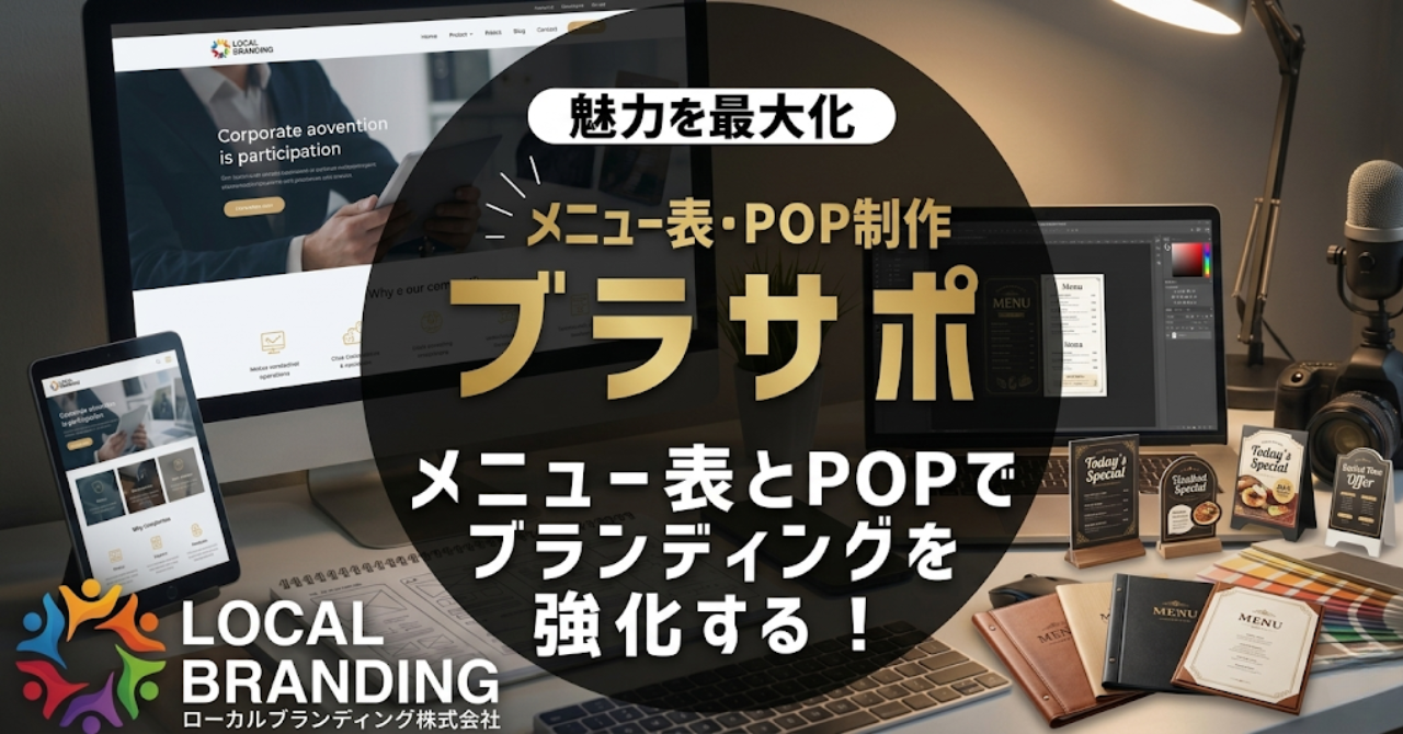 魅力を最大化 メニュー表・POP制作 ブラサポ メニュー表とPOPでブランディングを強化する！