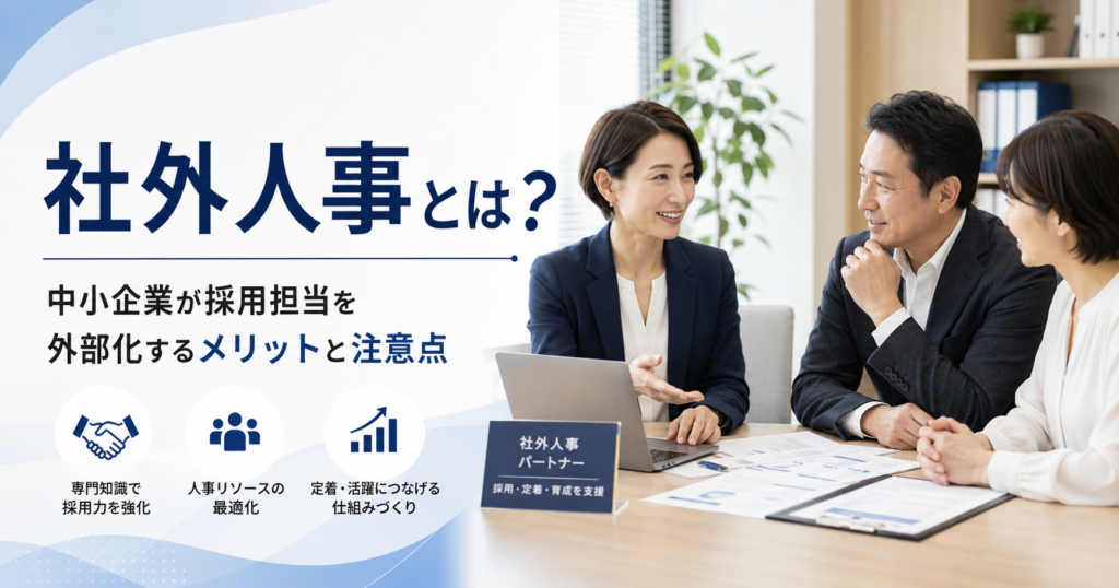 社外人事とは？中小企業が採用担当を外部化するメリットと注意点